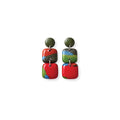 Abstract Color Block Dangle Earrings