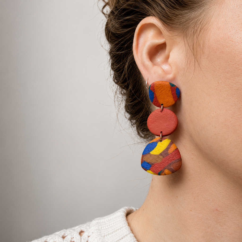 Terra Mosaic Statement Earrings