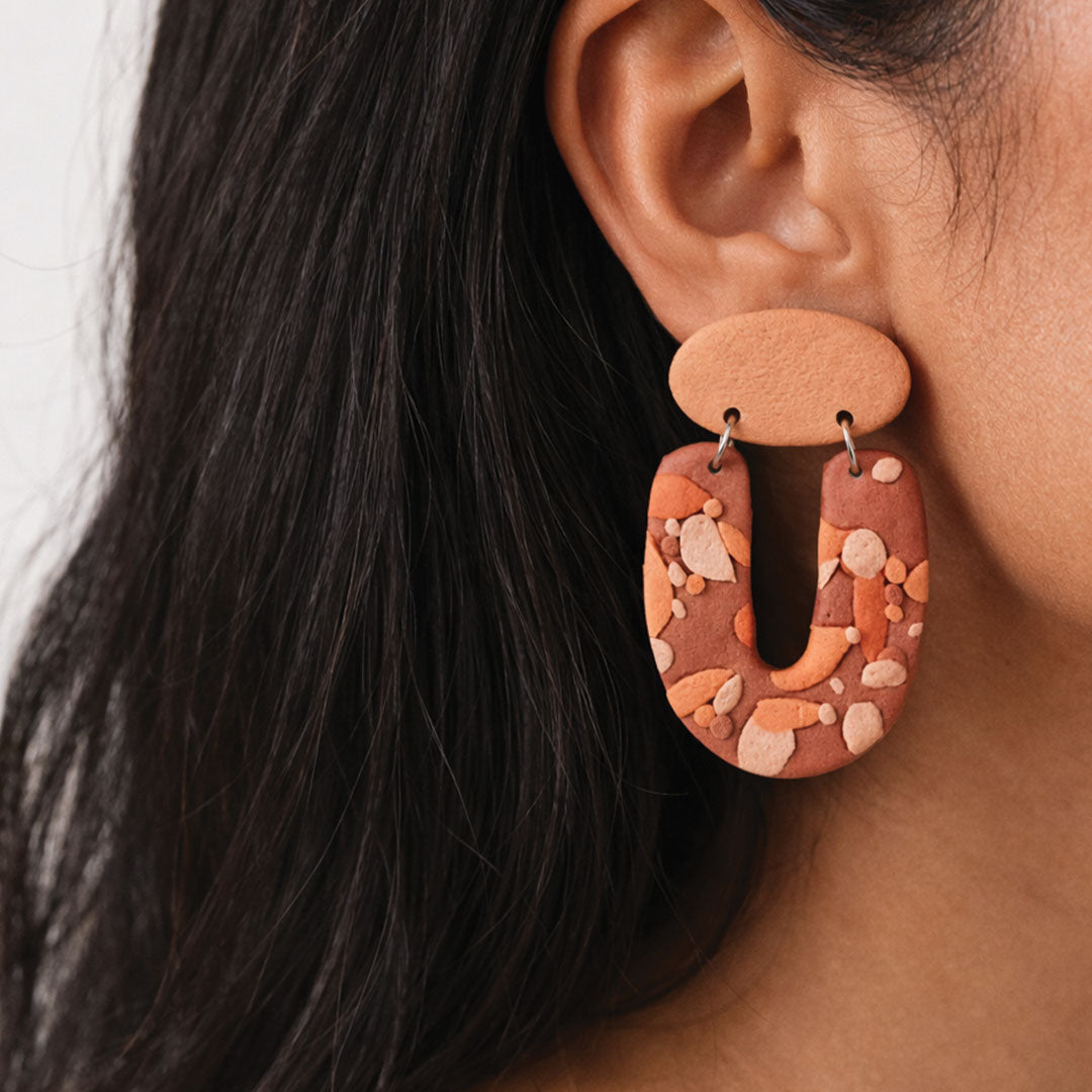 Orange earrings