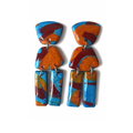 Burgundy Tide Statement Earrings